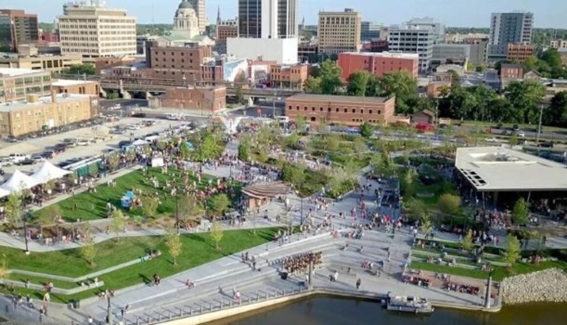 FT Wayne Indiana arial view