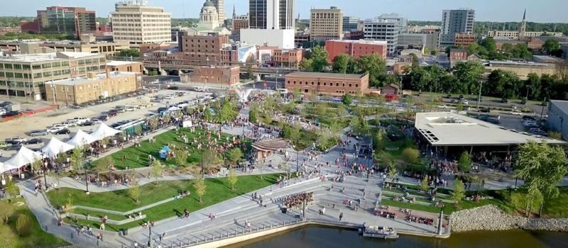 FT Wayne Indiana arial view