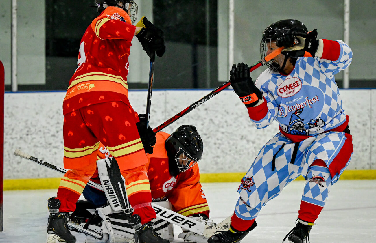 Hockey Players Thirds Line Draft Hockey hockey players at a 3rd line tournament playing