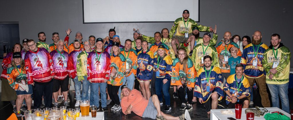 3rd line draft party hockey players group pic