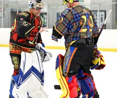 3rd line hockey goalies playing rock paper scissors