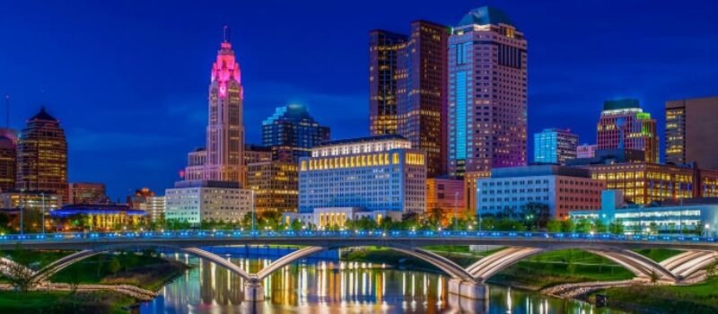 columbus oh draft hockey tournament columbus oh night skyline