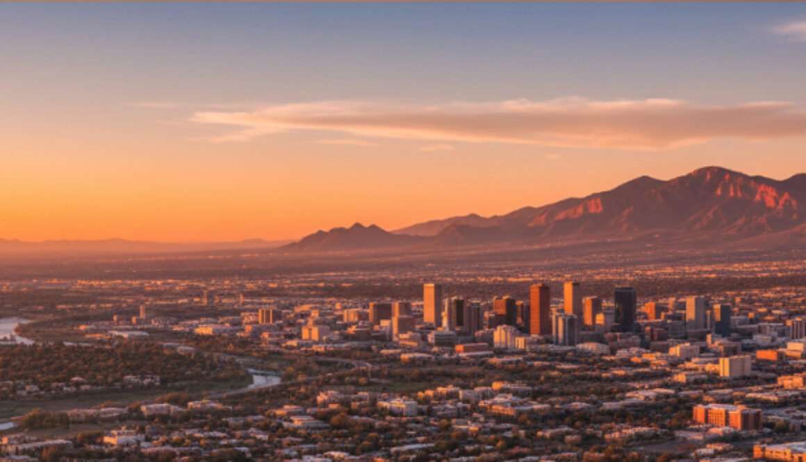 Albuquerque, NM arial skyline image