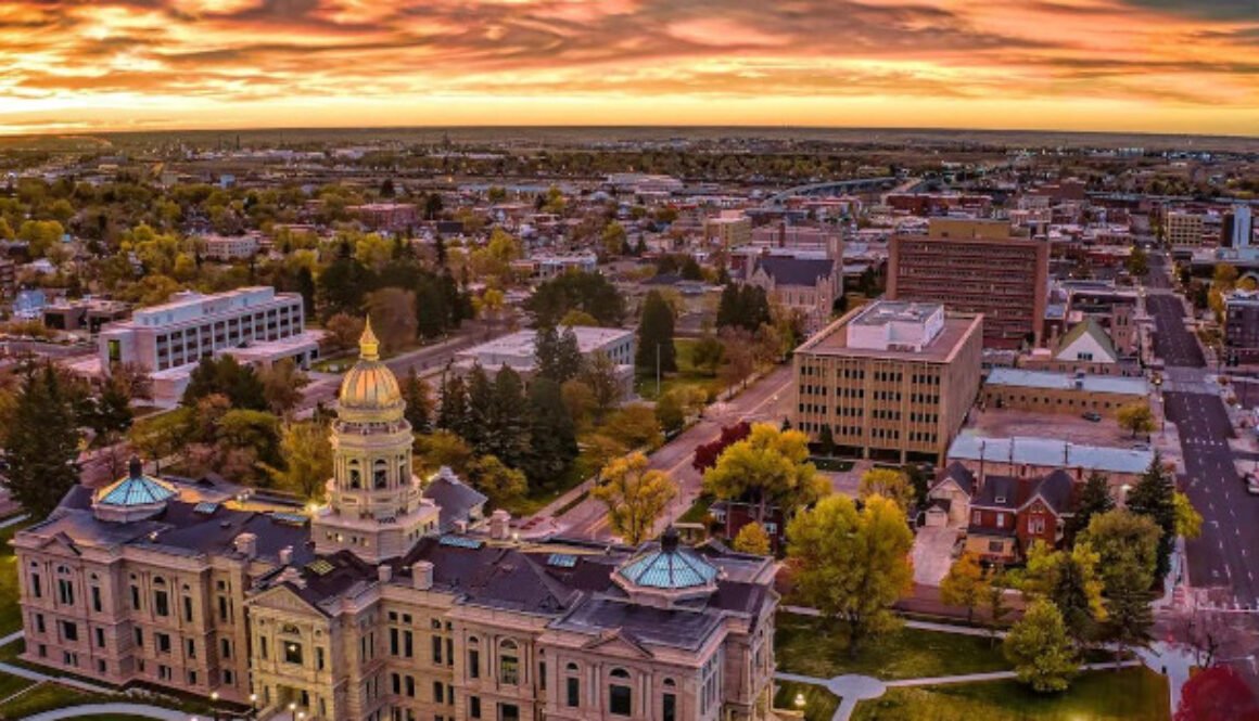 Cheyenne City Skyline in Wyoming